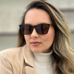 CP0693 - ÓCULOS CLIP-ON LAURA CARAMELO na internet