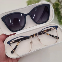 LQ5057 - ÓCULOS CLIP-ON BEATRICE AZUL - NB Óculos