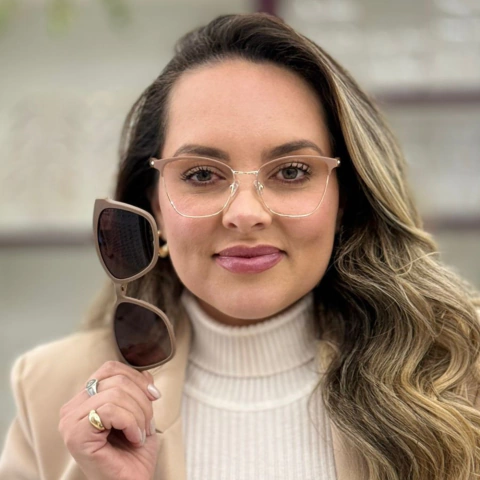 LQ5057 - ÓCULOS CLIP-ON BEATRICE NUDE