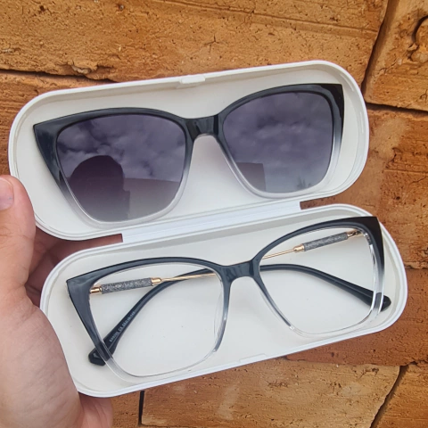 BS9090 - ÓCULOS CLIP-ON LUNA PRETO COM DEGRADE - comprar online