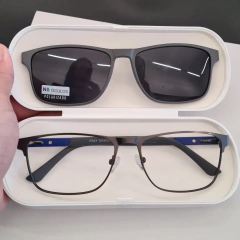 OM99117 - OCULOS CLIP-ON GASPAR CINZA COM AZUL - comprar online