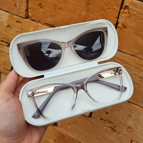 6570 - ÓCULOS CLIP-ON VALENTINA FORMAL GRAY