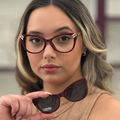 6570 - ÓCULOS CLIP-ON VALENTINA MARSALA