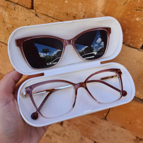 6572 - ÓCULOS CLIP-ON LIZ MARROM