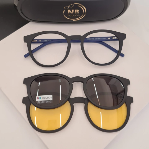 CP0737 - ÓCULOS CLIP-ON BLAKE AZUL/PRETO