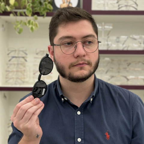 CP0753 - ÓCULOS CLIP-ON ROMEU CINZA CHUMBO