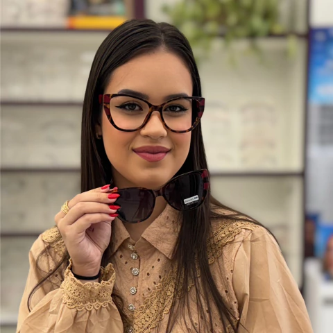 C0230 - ÓCULOS CLIP-ON GARDÊNIA ANIMAL PRINT - comprar online