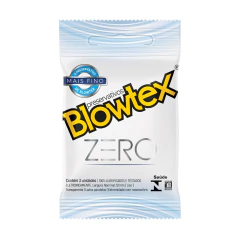 PRESERVATIVO BLOWTEX ZERO MAIS FINO – 3 UNIDADES
