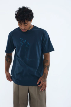 Camiseta Vaso x Sygov - Azul Petróleo - comprar online