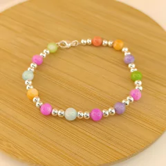 Pulsera Bolitas + Bolitas Coloridas