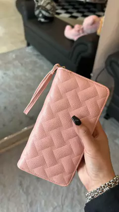 BILLETERA ROSA CON CIERRE - comprar online