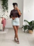 T-shirt Cropped Wanderlust Marrom - Trinity