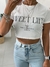 Cropped Sweet Life White na internet