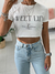 Cropped Sweet Life White