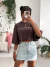 T-shirt Cropped Wanderlust Marrom na internet