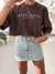 Imagem do T-shirt Cropped Wanderlust Marrom