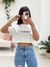 T-shirt Cropped Happiest Girl - comprar online