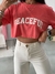 T-shirt Cropped Peaceful Laranja - comprar online