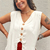 blusa regata faixa botões off white / Laguna / 100% viscose - loja online