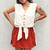 blusa regata faixa botões off white / Laguna / 100% viscose - Andina