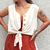 blusa regata faixa botões off white / Laguna / 100% viscose - comprar online