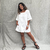 vestido curto off white / Yacu / linho com viscose - comprar online