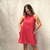 vestido dupla face estampa Las Casitas e vinho / Antay / linho com viscose - comprar online