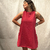 vestido dupla face estampa Las Casitas e vinho / Antay / linho com viscose na internet