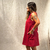 vestido dupla face estampa Las Casitas e vinho / Antay / linho com viscose - loja online