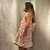 vestido dupla face estampa Las Casitas e vinho / Antay / linho com viscose - Andina