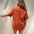 camisa terracota / Pacha / linho com viscose