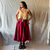 Imagem do saia mid e vestido vinho / Anka / linho com viscose