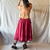 saia mid e vestido vinho / Anka / linho com viscose