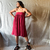 saia mid e vestido vinho / Anka / linho com viscose - loja online