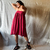 Imagem do saia mid e vestido vinho / Anka / linho com viscose