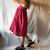 saia mid e vestido vinho / Anka / linho com viscose