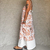 Imagem do vestido dupla face estampa Pachamama mostarda e branco / Cusco / linho com viscose