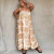 vestido longo e saia estampa Pachamama mostarda e branco / Chakra / heavy linho