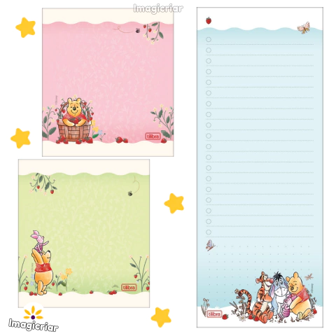 Tilembrete Ursinho Pooh Decorado Tilibra - comprar online
