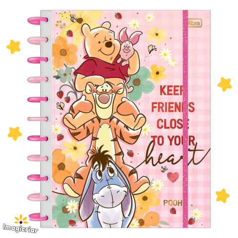 Caderno Tilidisco Ursinho Pooh Tilibra - Universitário 10 Matérias