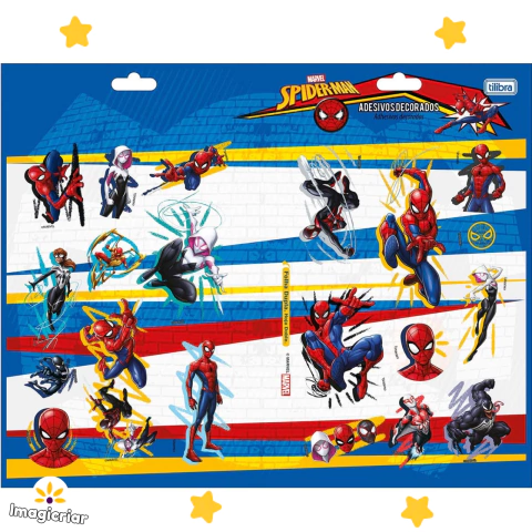 Cartela de Adesivos Spider-Man Tilibra | Tamanho G