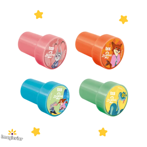 Carimbo Zootopia Disney Tris - Kit com 4