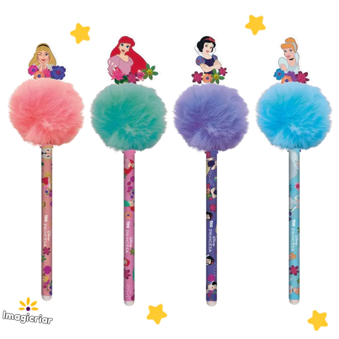 Caneta Gel Princesas Disney 0.7 Pompom Tris - comprar online