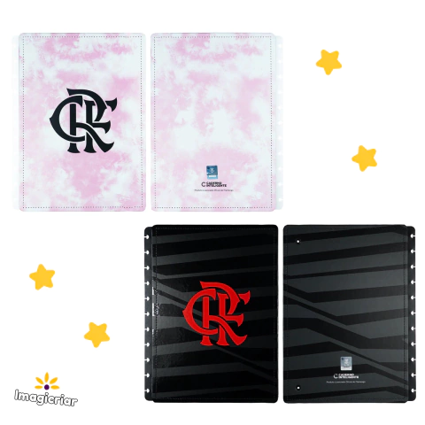 Capa e Contracapa Flamengo para Caderno Inteligente | Tamanho A5 ou Grande