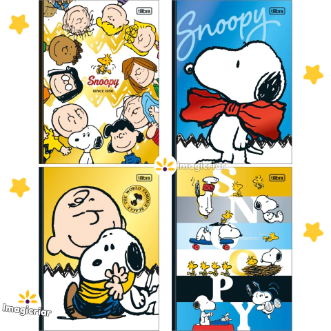 Caderno Brochura Colegial Snoopy Tilibra – 80 ou 160 Folhas Especiais - comprar online