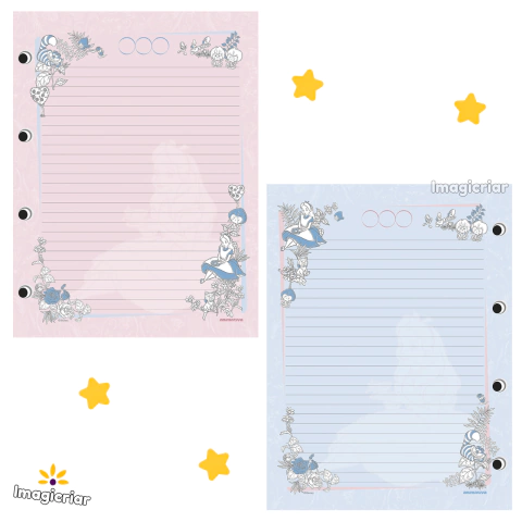 Refil Alice no País das Maravilhas para Caderno Argolado Animativa | Tamanho Colegial - comprar online