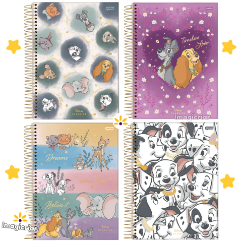Caderno Universitário Disney Clássicos Jandaia - 1 ou 10 Matérias - comprar online