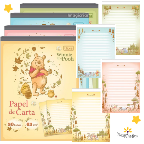 Bloco Papel de Carta Ursinho Pooh Tilibra - comprar online
