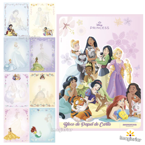 Bloco de Carta Princesas Disney Animativa - comprar online