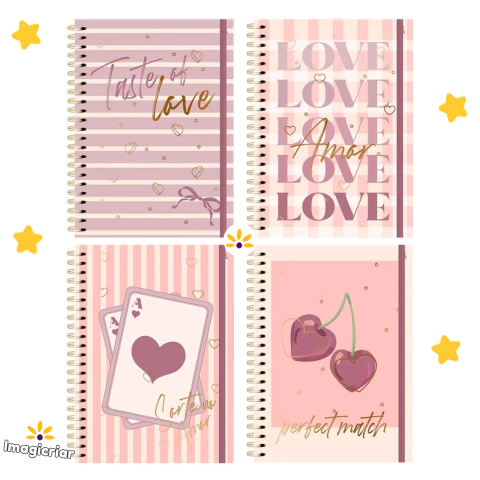 Caderno Universitário com Cheirinho Doce Romance Larissa Manoela Animativa - 1 ou 10 Matérias - comprar online